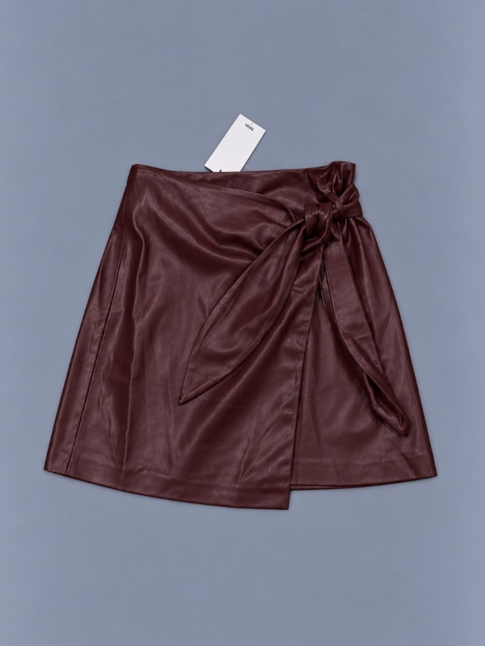 Mango Faux Leather Wrap Mini Skirt – Size S – NWT